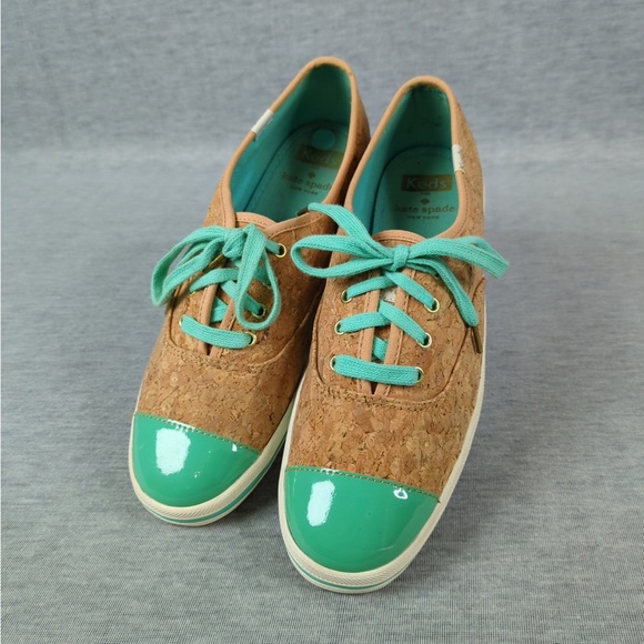 🐆 W/8 Keds x Kate Spade Cork Print Sneakers - Picture 1 of 16